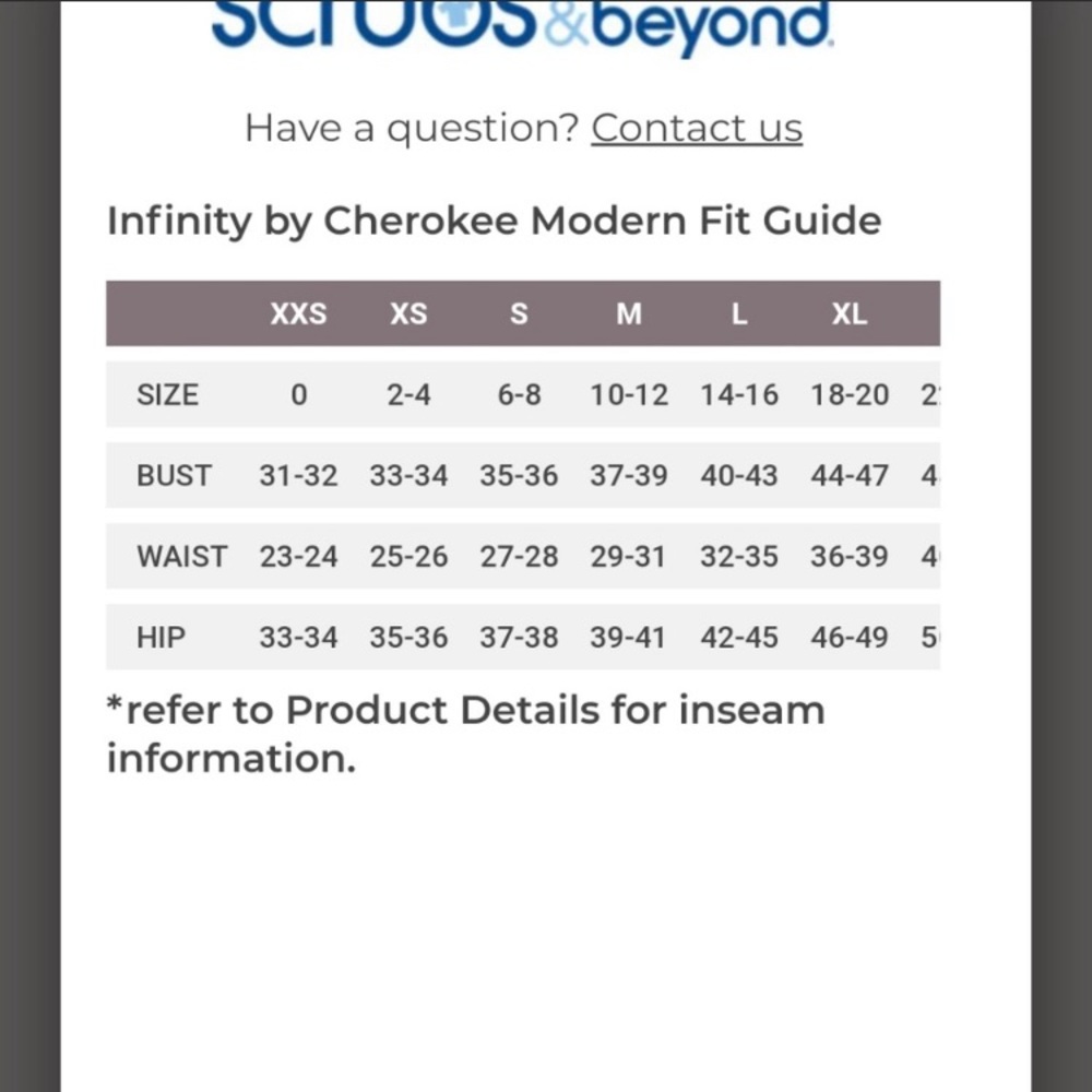 Cherokee infinity scrubs - Picture 5 of 8